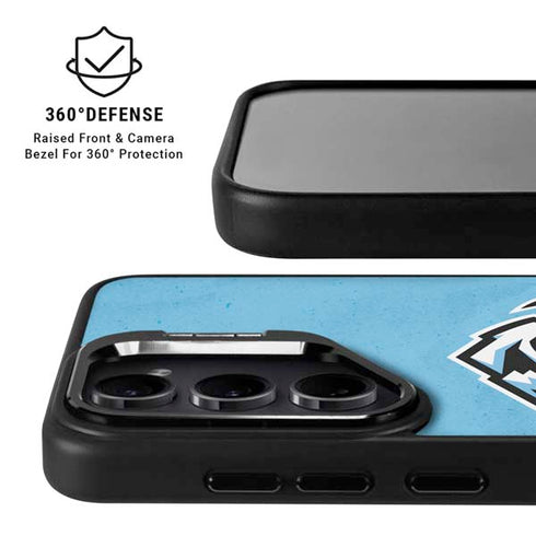 NHL Utah Mammoth Distressed Blue Galaxy S25 Ultra Kickstand Case